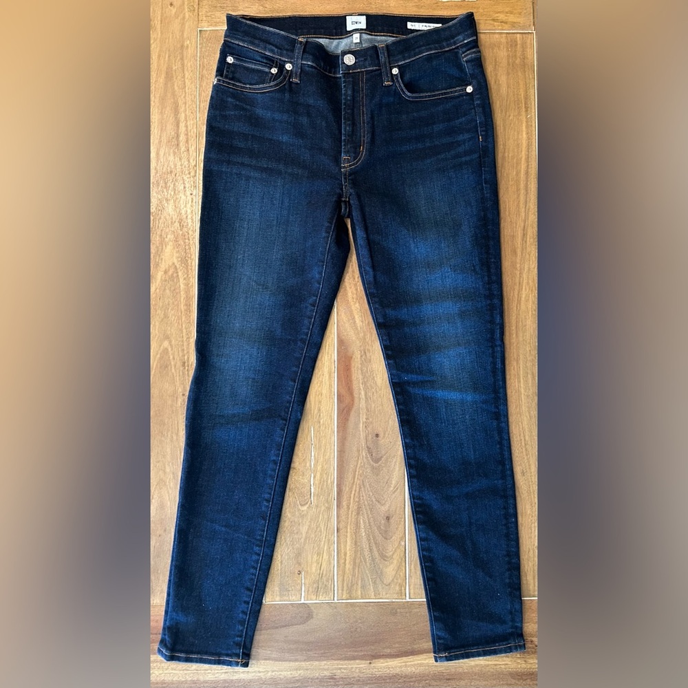 EDWIN Pixie 9 Inch Mid Rise Skinny Jeans Dark Wash Blue Womens Size 29 - Picture 3 of 6